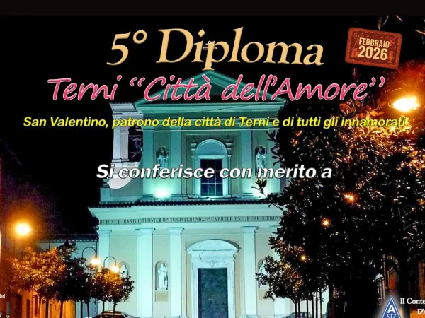 Diploma Terni “Città dell'amore e di San Valentino" 2026