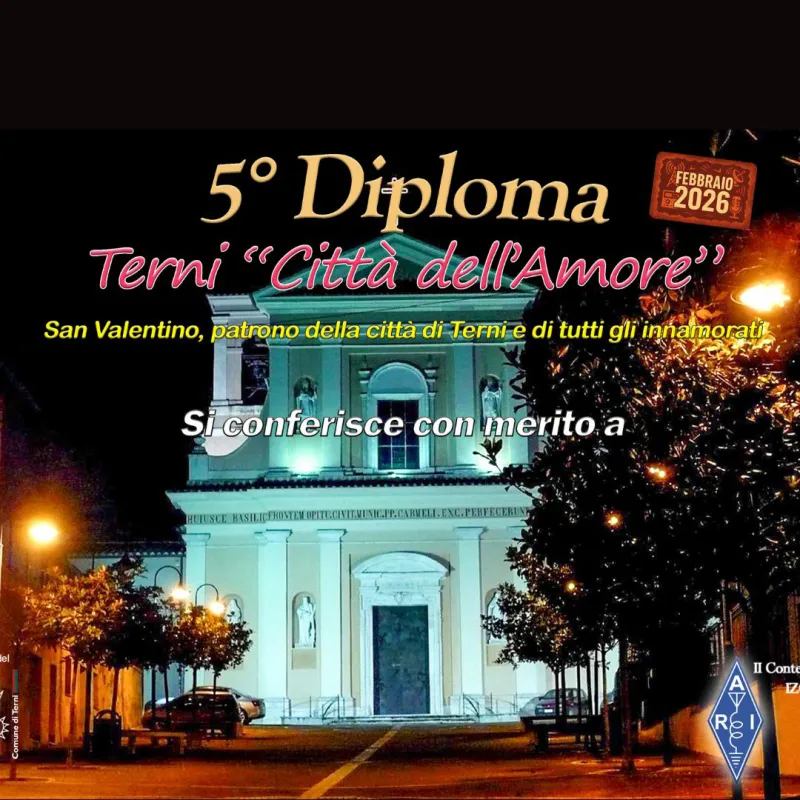5° Diploma Terni “Città dell'amore e di San Valentino" 2026